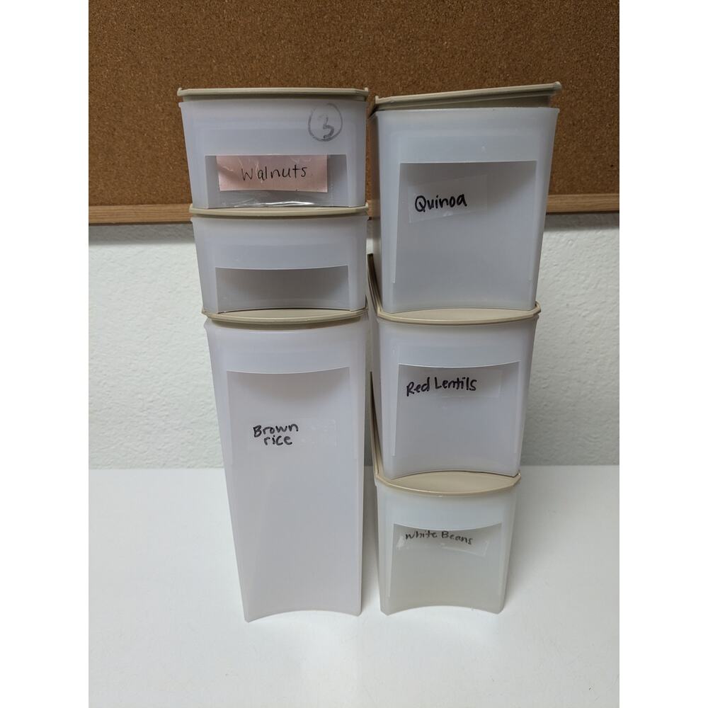 Tupperware Shelf Smart Pantry Storage Modular Containers Slim set of 6 with lids